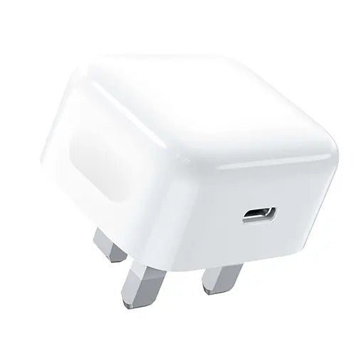 FozTech - 20W USB-C PD Fast Charger Mains Power Adapter - White - USB Mains Charger - FozTech