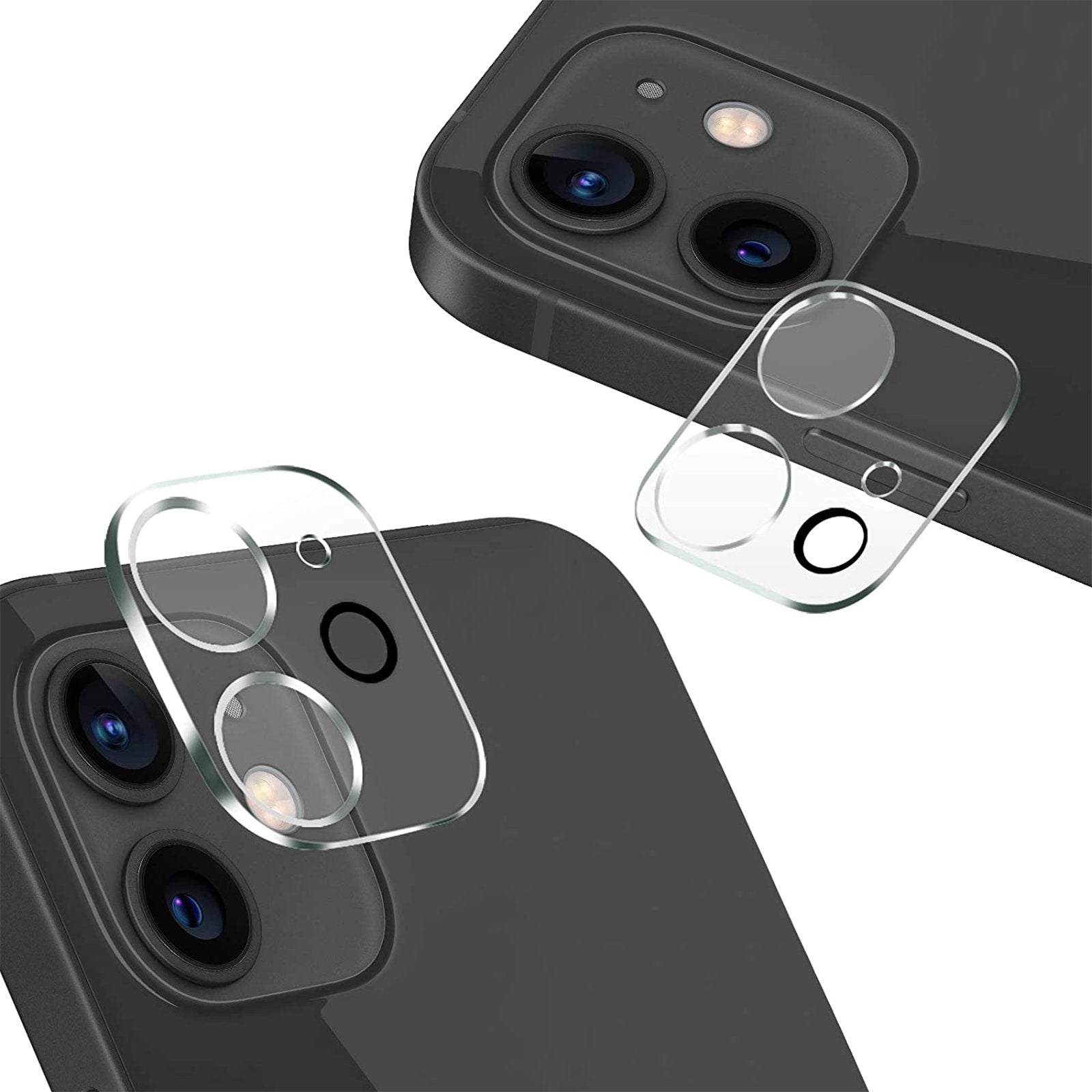 FozTech - Clear Tempered Glass Camera Lens Protector For iPhone - Twin Pack - iPhone Camera Lens Protector - FozTech Official Store