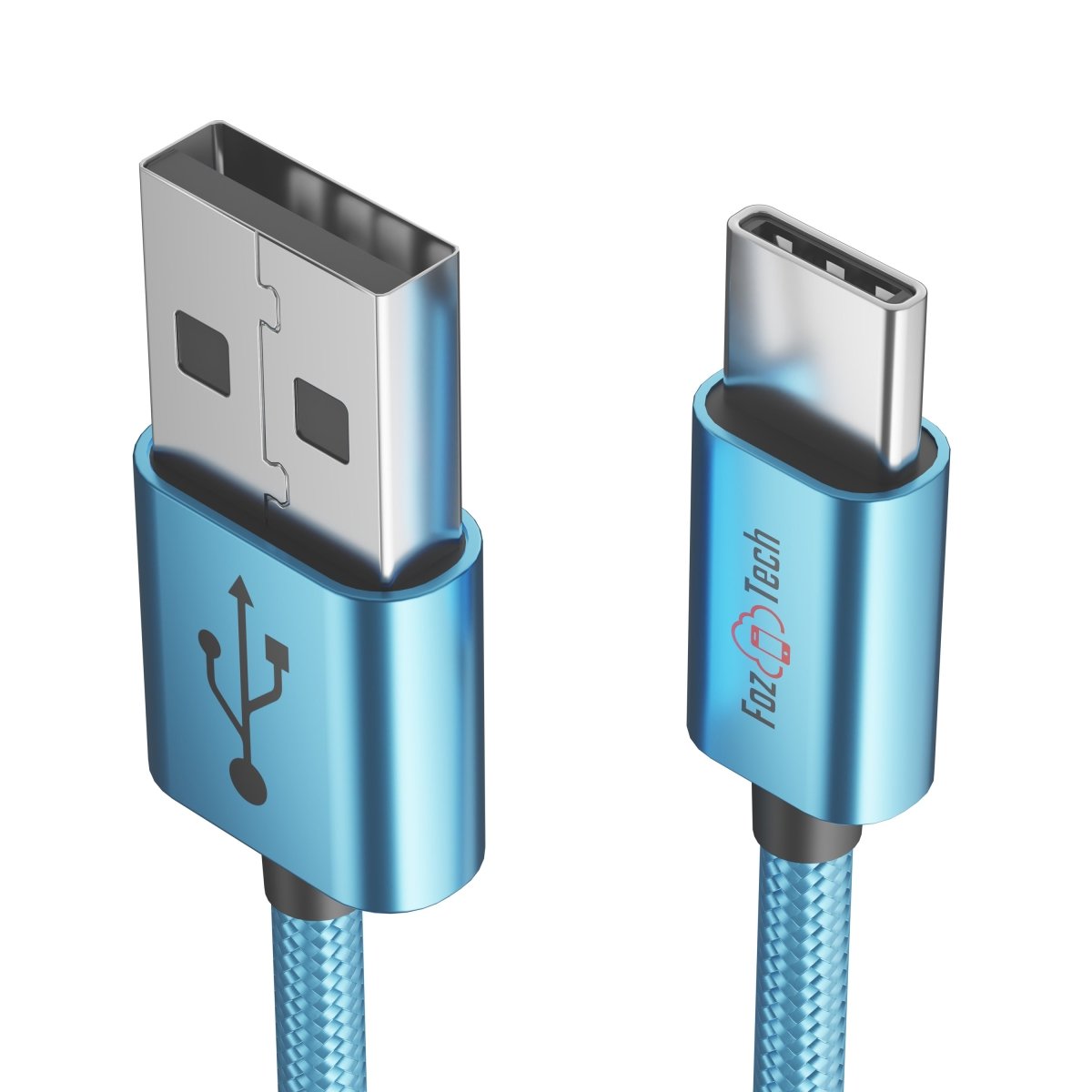 FozTech - CORE Series - USB 2.0 Male to USB-C Charger Data Cable - Blue - USB Cable - FozTech Official Store