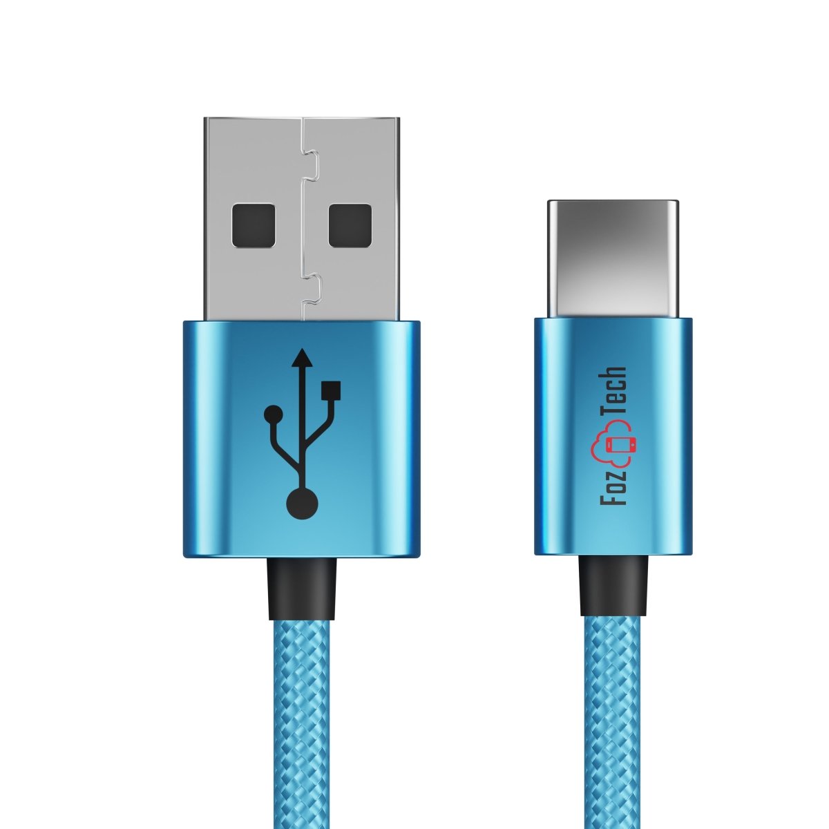 FozTech - CORE Series - USB 2.0 Male to USB-C Charger Data Cable - Blue - USB Cable - FozTech Official Store