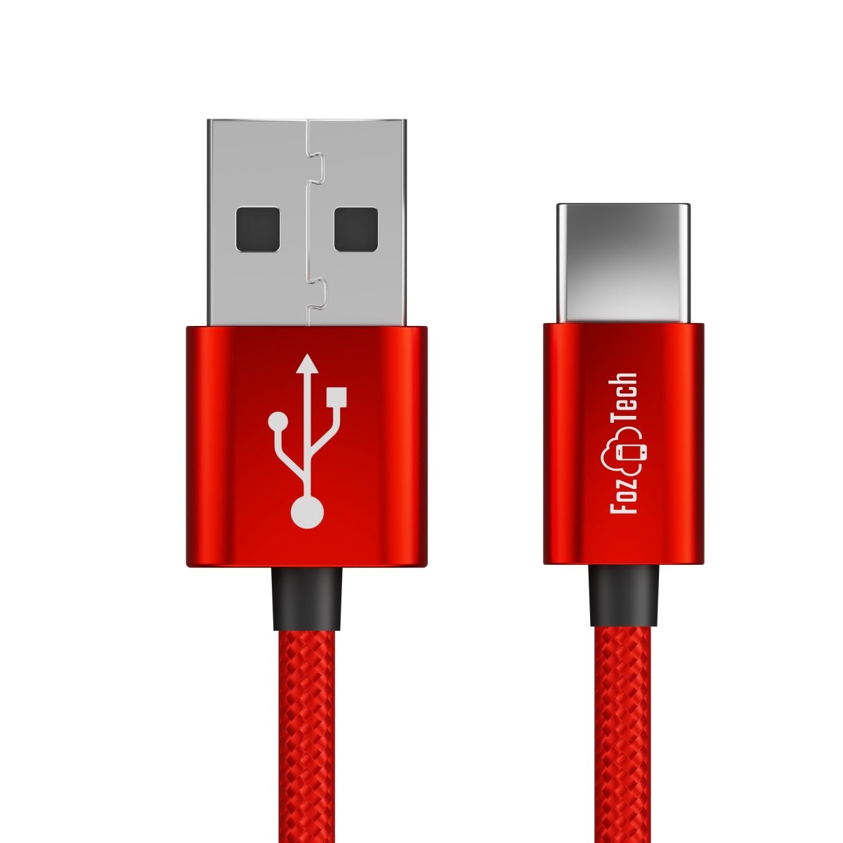FozTech - CORE Series - USB 2.0 Male to USB-C Charger Data Cable - Red - USB Cable - FozTech Official Store