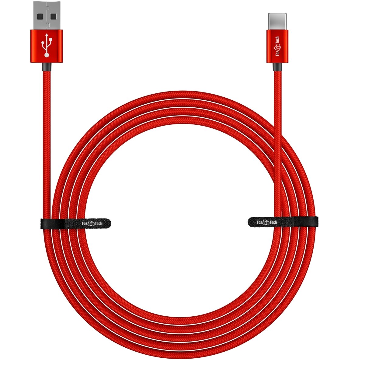 FozTech - CORE Series - USB 2.0 Male to USB-C Charger Data Cable - Red - USB Cable - FozTech Official Store