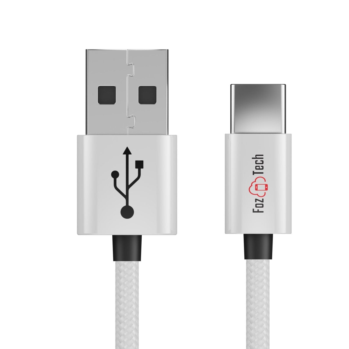 FozTech - CORE Series - USB 2.0 Male to USB-C Charger Data Cable - Silver - USB Cable - FozTech Official Store