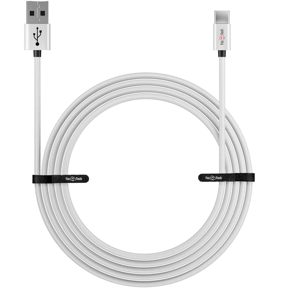 FozTech - CORE Series - USB 2.0 Male to USB-C Charger Data Cable - Silver - USB Cable - FozTech Official Store