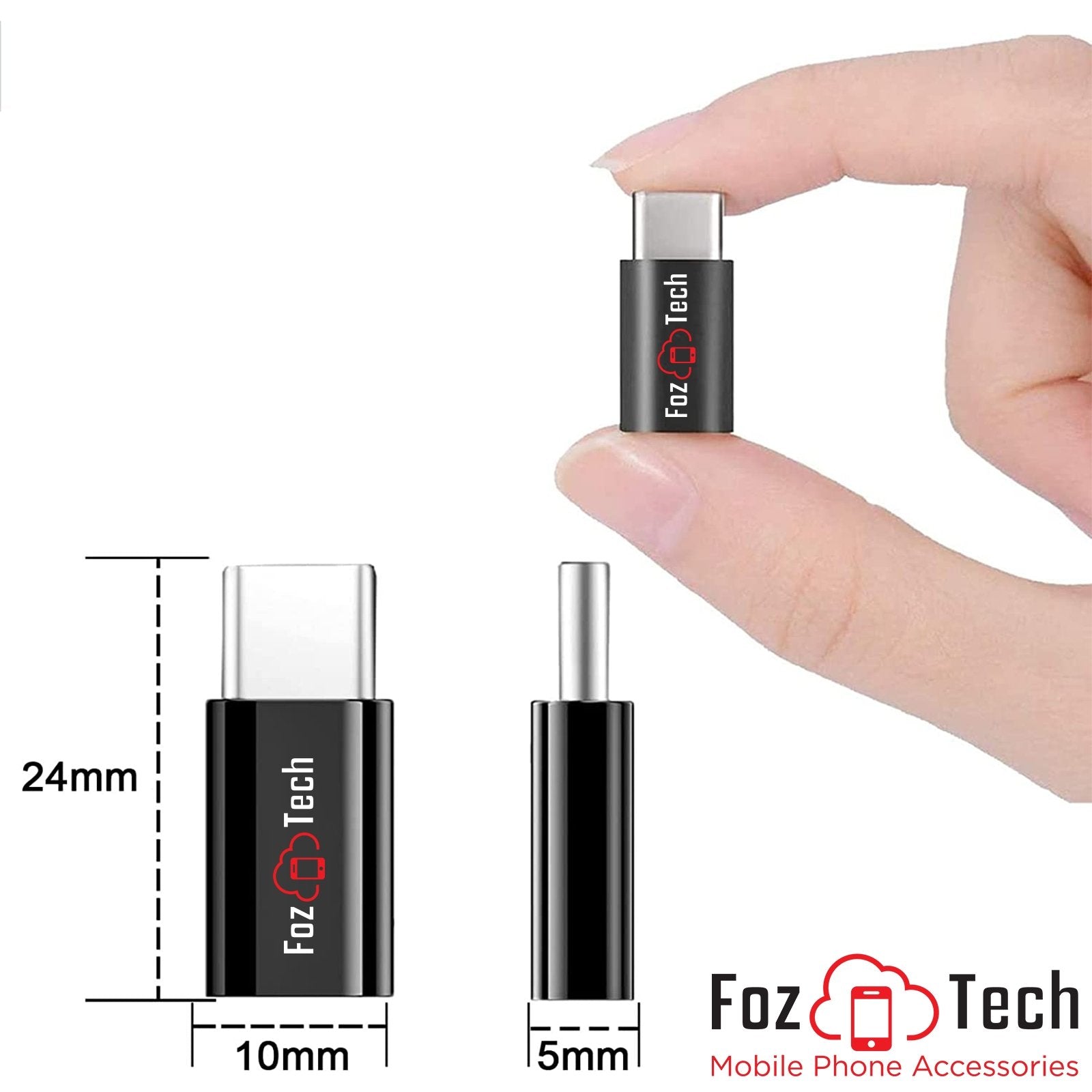 FozTech - Micro USB (Female) to USB-C (Male) Adapter Converter - USB Adapters - FozTech Official Store