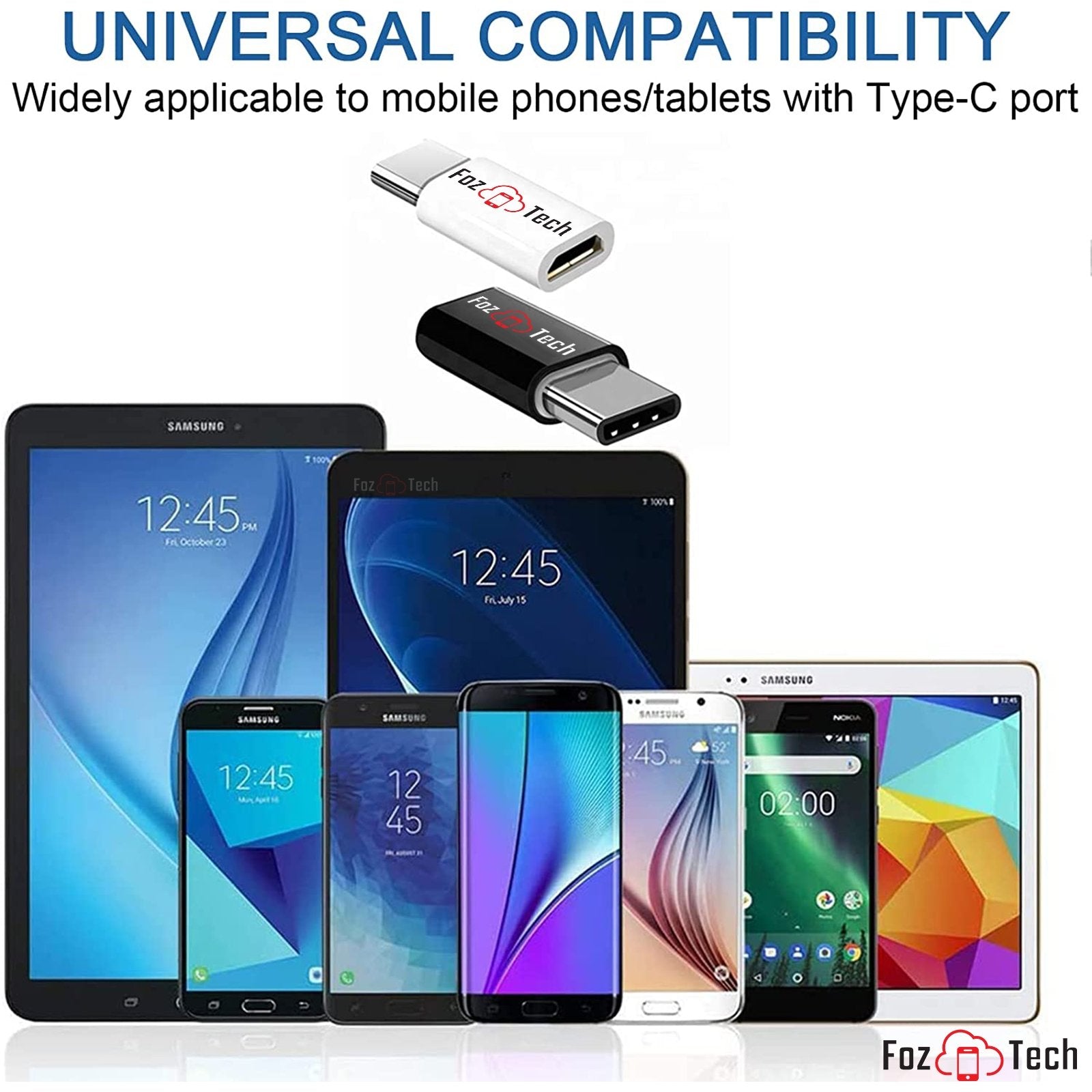 FozTech - Micro USB (Female) to USB-C (Male) Adapter Converter - USB Adapters - FozTech Official Store