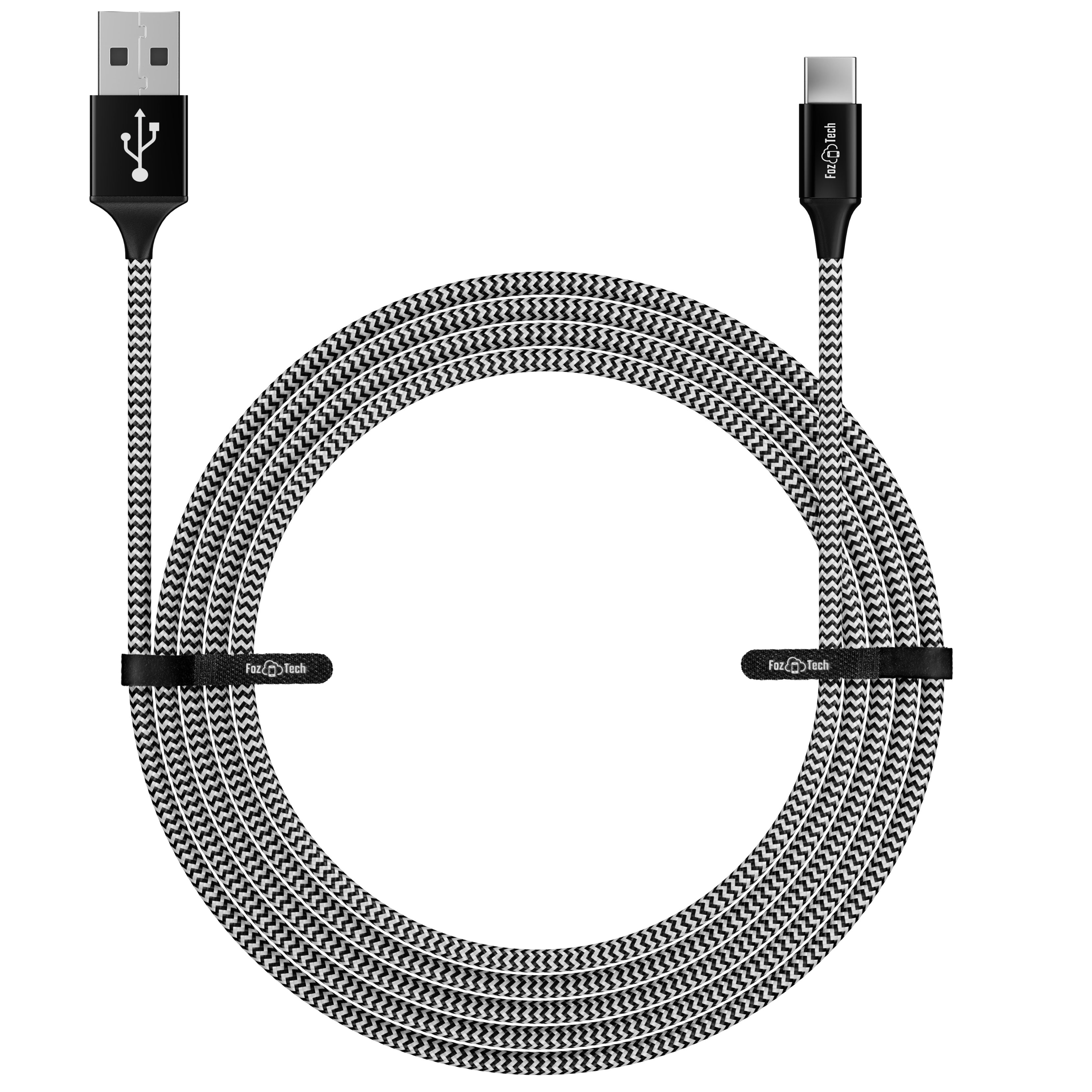 FozTech - PRO Series - USB 2.0 Male to USB-C Charger Data Cable - Black - USB Cable - FozTech