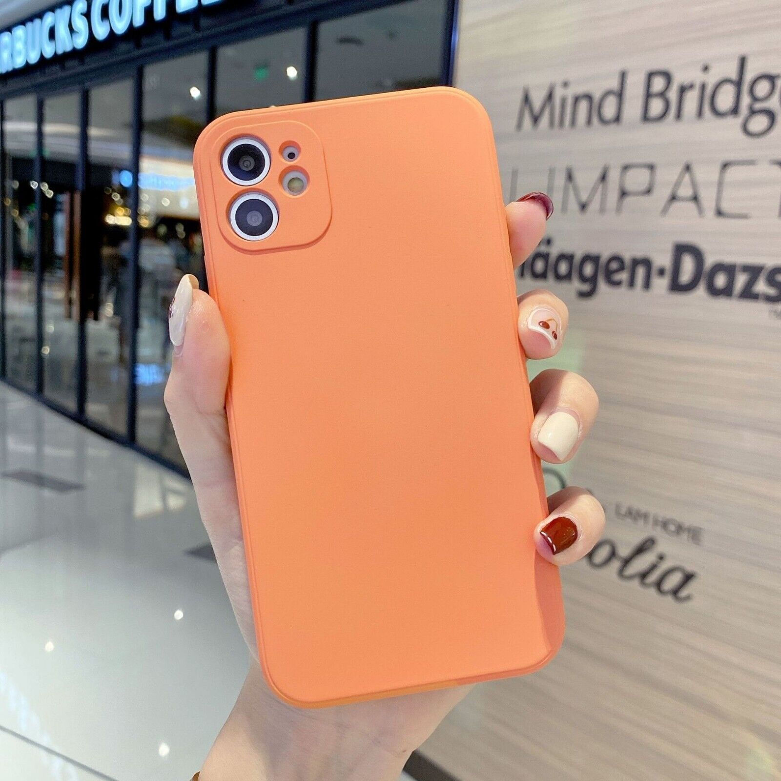 FozTech - ShockProof Silicone Slim Case Cover for iPhone - Orange - iPhone Phone Case - FozTech Official Store