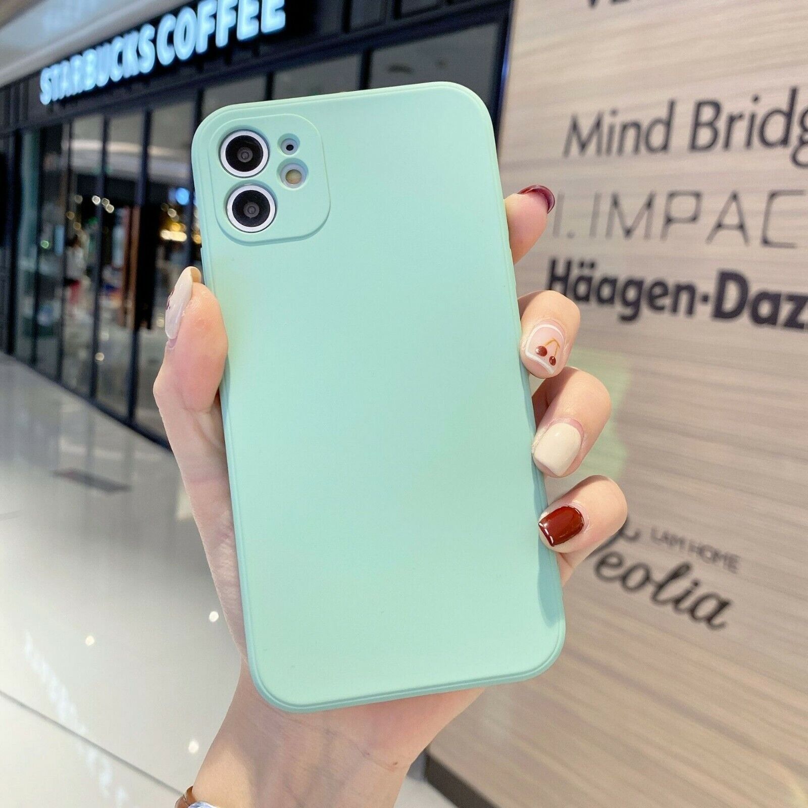 FozTech - Silky-Soft Touch Full-Body Protective Shock Proof Case Cover - Light Blue - iPhone Phone Case - FozTech Official Store