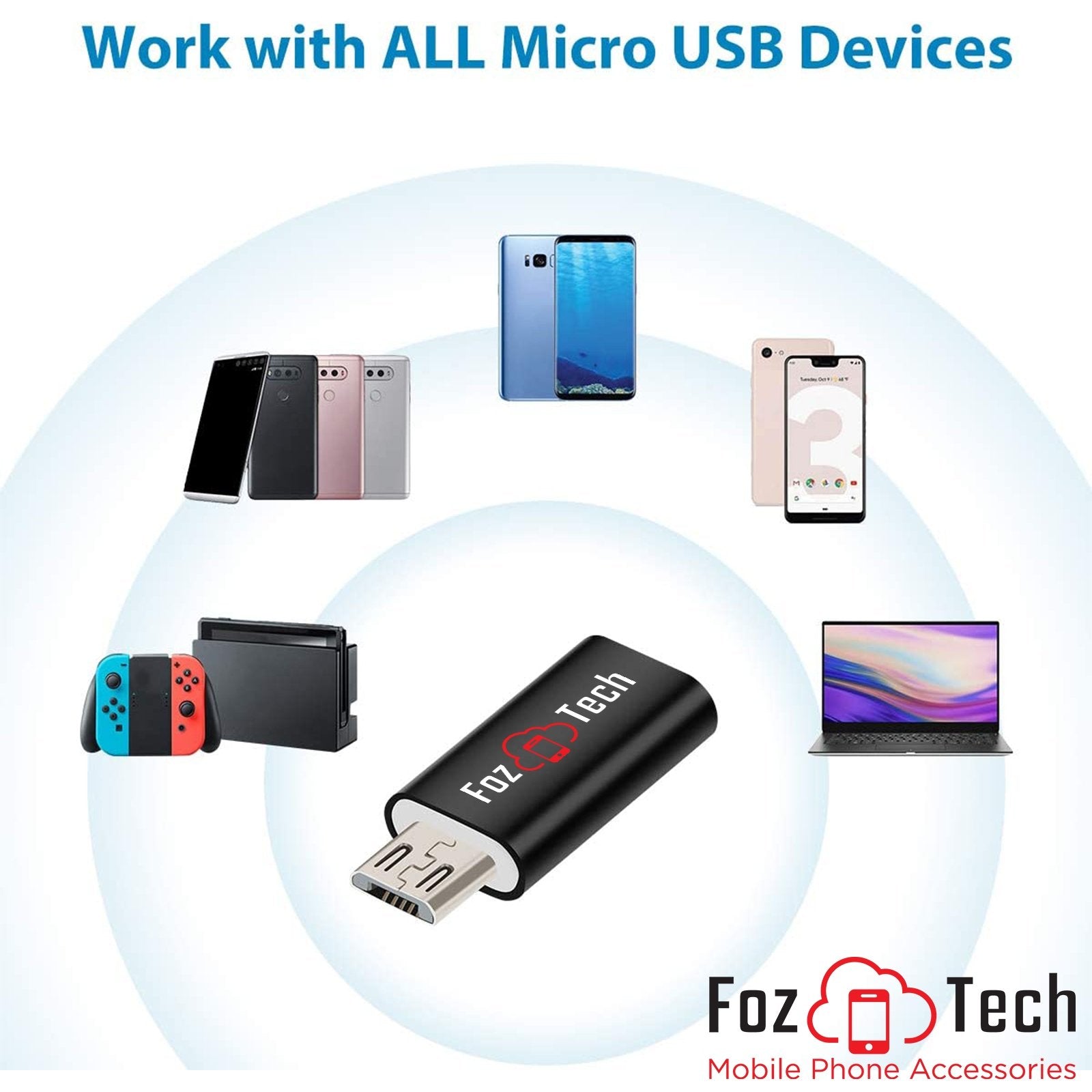 USB-C (Female) to Micro USB (Male) Adapter Converter