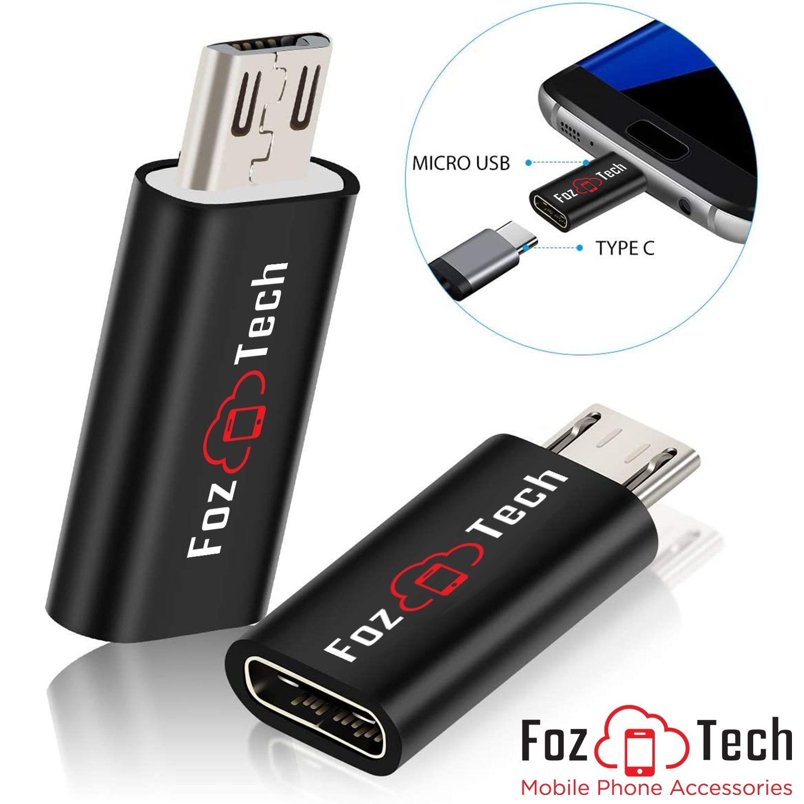 USB-C (Female) to Micro USB (Male) Adapter Converter