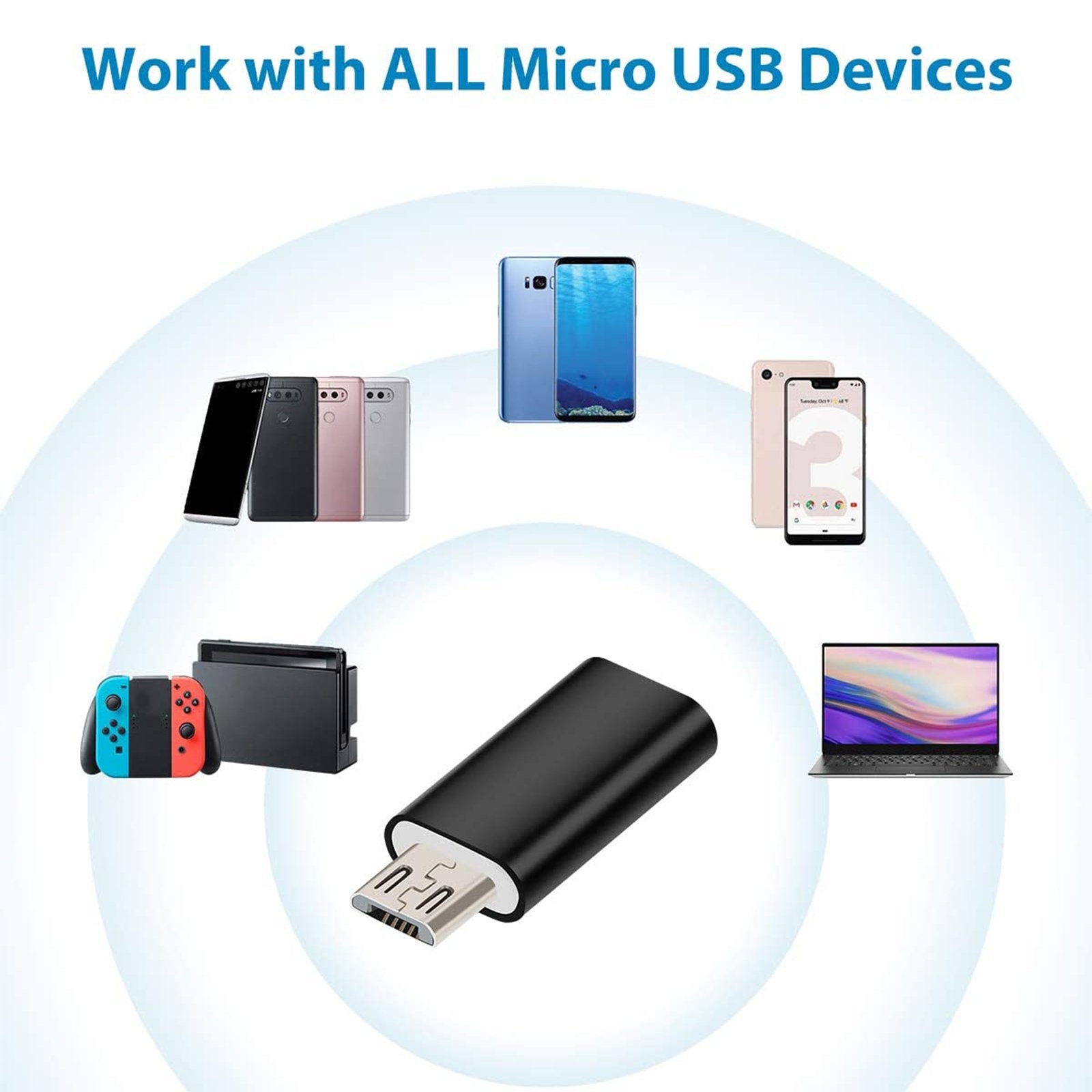FozTech - USB-C (Female) to Micro USB (Male) Adapter Converter - USB Adapter - FozTech